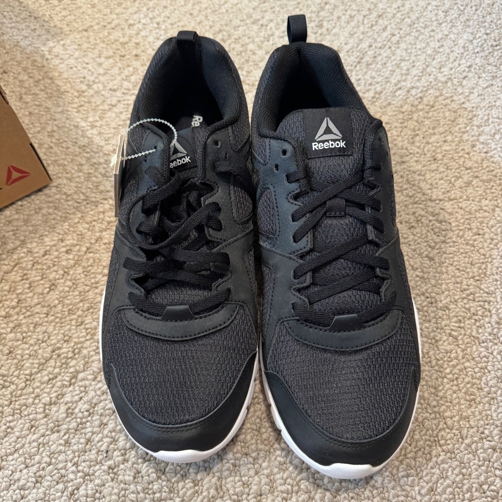 Reebok Dash Train Mens Size 12 Black White Pewter Training Shoes BS7730 NEW